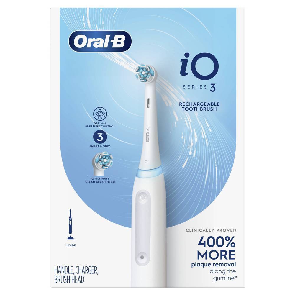 Oral-B iO Series 3 Electric Toothbrush — White | Brand New Factory Sealed