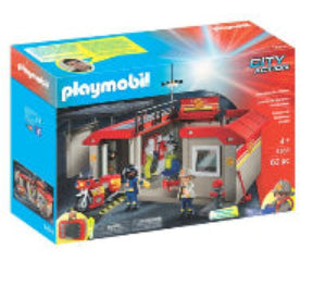 Playmobil Take Along Fire Station Portable Playset |  Ages 4+