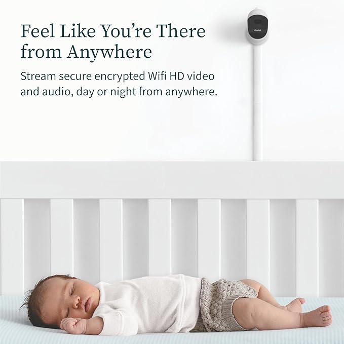 Owlet Cam Smart Video Baby Monitor Gen 1 (White) | HD WiFi Camera with Night Vision