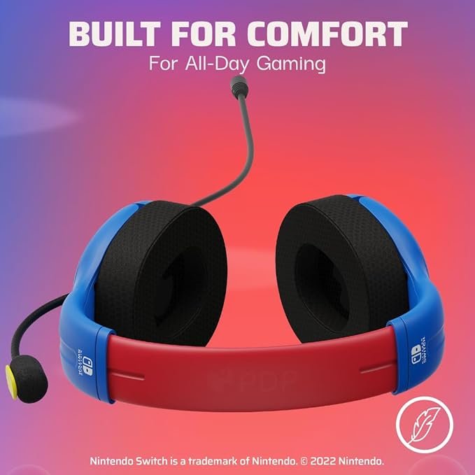 PDP AIRLITE Wired Headset & REMATCH Wired Controller Bundle: Mario Dash for Nintendo Switch - OLED Model image 3