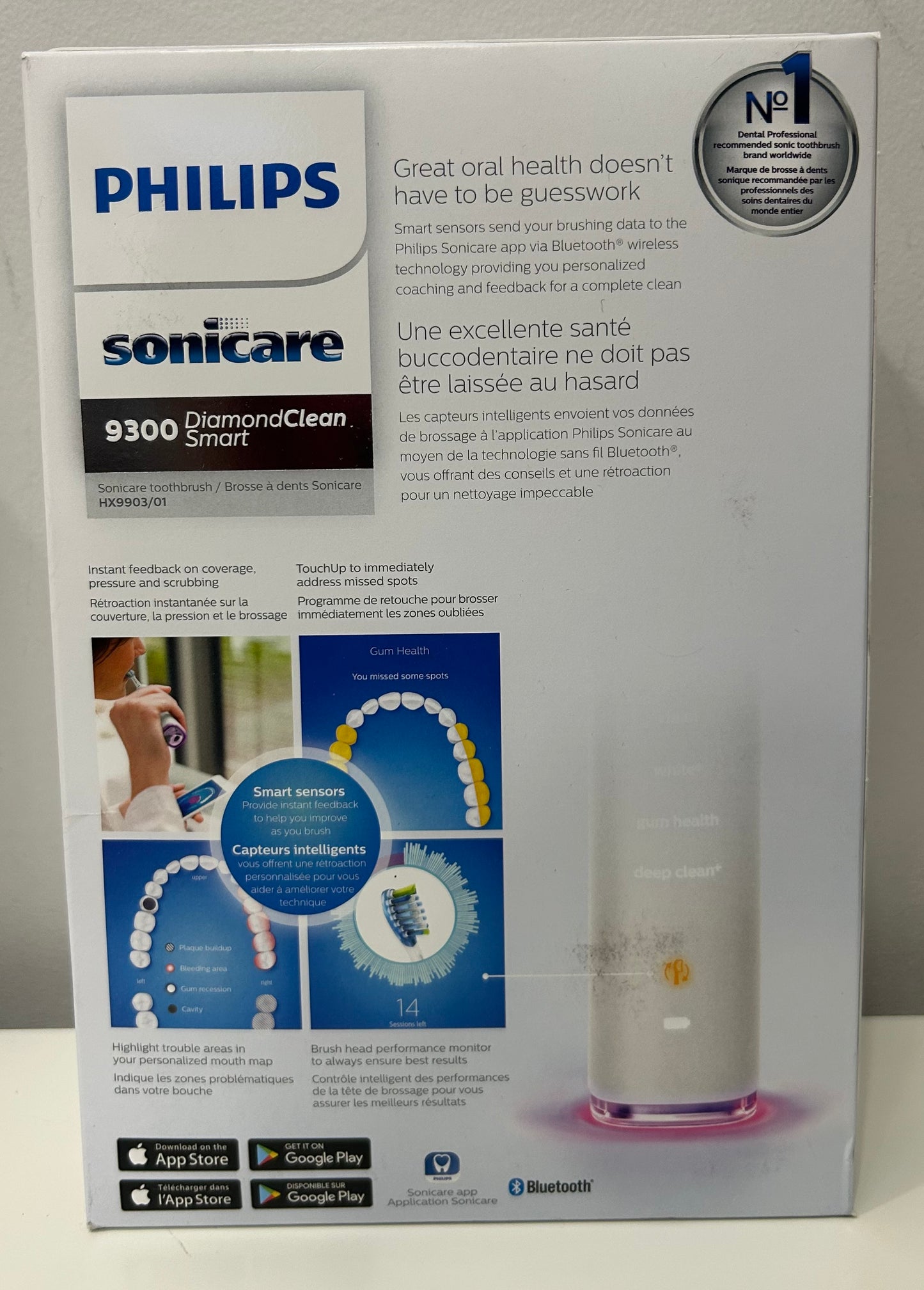 Philips Sonicare DiamondClean 9300 Smart Rechargeable Electric Toothbrush - White (HX9903/01)