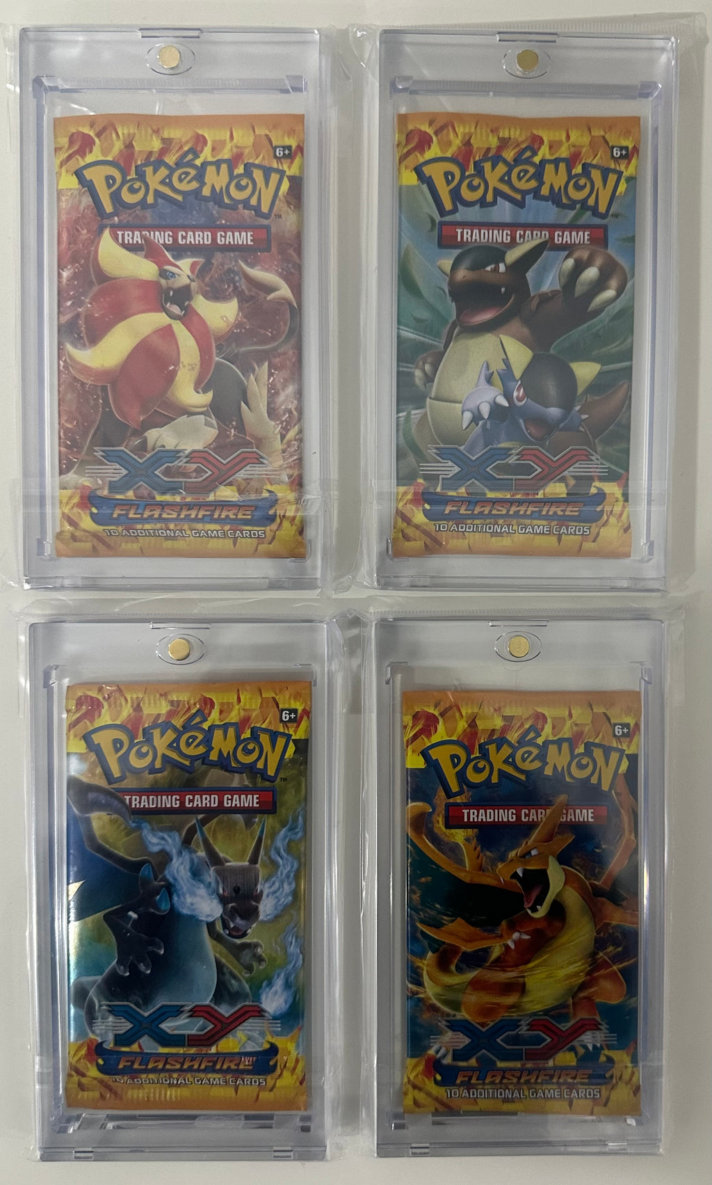 Pokémon TCG XY Flashfire Booster Pack Set of 4 – 10x Game Cards Each – Charizard