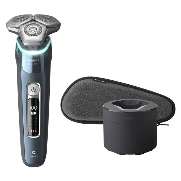Philips Electric Shaver Series 9000 – Wet & Dry with Dual SteelPrecision Blades (Ice Blue)