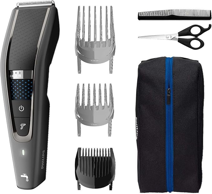 Philips Hair Clipper Series 7000 – Washable Hair Clipper with DualCut Technology & 6 Accessories